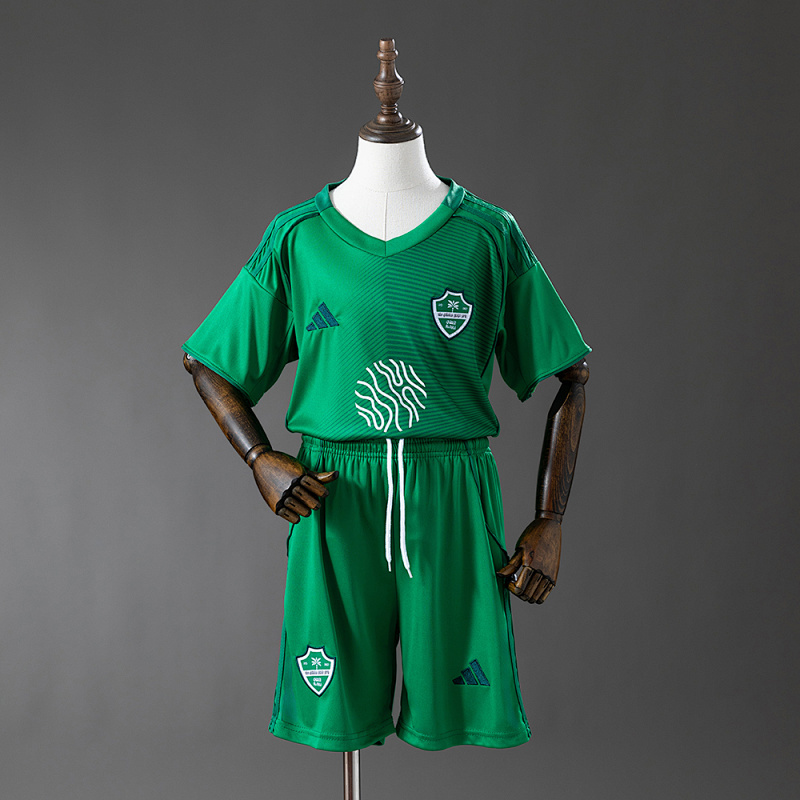 Al-Ahli Saudi 2526 Green Kids Kit Jersey Size 16-28